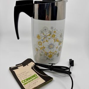 Corningware Floral Bouquet Electric 10 cup Percolator NIB